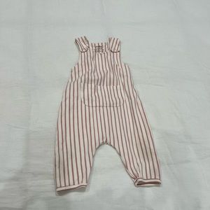 Pehr stripes organic cotton overall romper, size 12-18mons